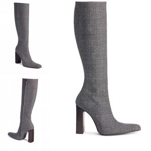 BALENCIAGA Prince of Wales Knee High Boot